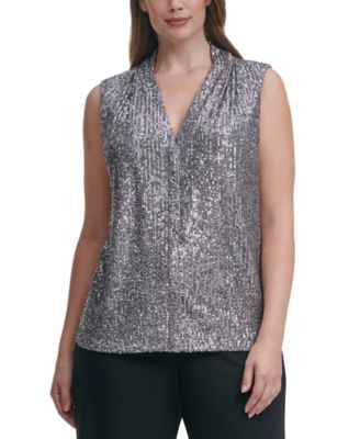 calvin klein sequin top