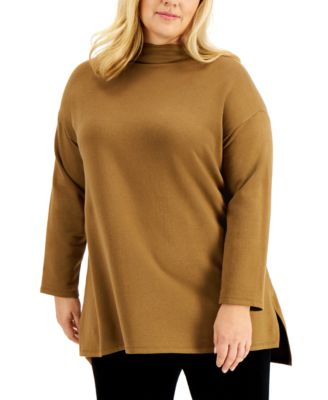 plus size funnel neck sweater