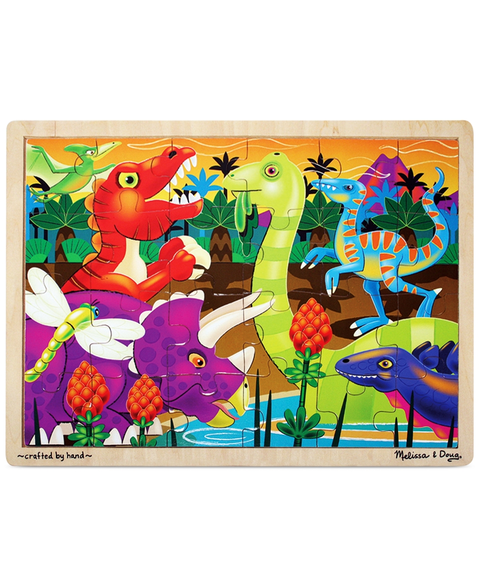Melissa and Doug Kids Toy, Prehistoric Sunset 24 Piece Jigsaw Puzzle   Kids