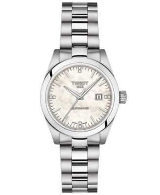 Женские швейцарские автоматические часы Tissot T-My Lady с бриллиантовым акцентом на браслете из нержавеющей стали 29 мм Подарочный набор