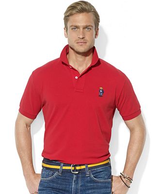 Polo Ralph Lauren Shirt, Classic-Fit Short-Sleeve Polo Bear Polo ...