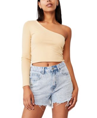 macys one shoulder tops