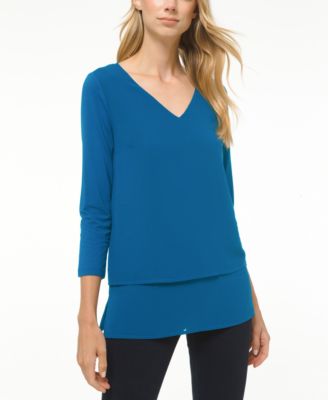 macys michael kors petite tops