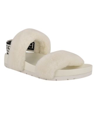 guess fur slippers