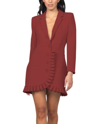 ruffle blazer dress