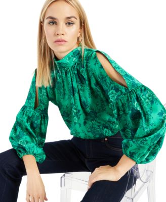 macys green blouse