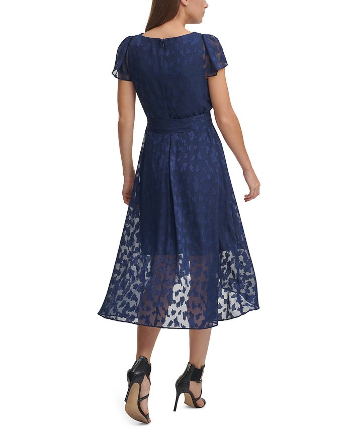 DKNY Flutter-Sleeve Wrap Dress & Reviews - Dresses - Women - Macy's