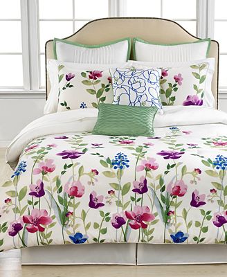 CLOSEOUT! Wild Flowers 8 Piece Comforter Sets - Bed in a Bag - Bed ...
