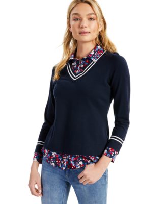 Tommy Hilfiger Layered-Look Sweater 