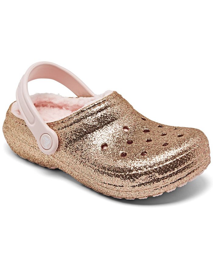 Crocs Little Girls Glitter Lined Clogs from Finish Line & Reviews - Finish Line Kids' Shoes