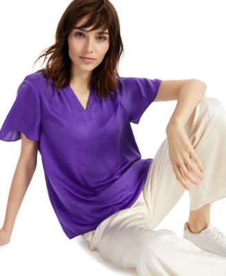 macys purple tops