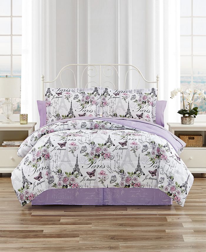 Mytex Paris Floral 6Pc. Reversible Twin Comforter Set, Created for