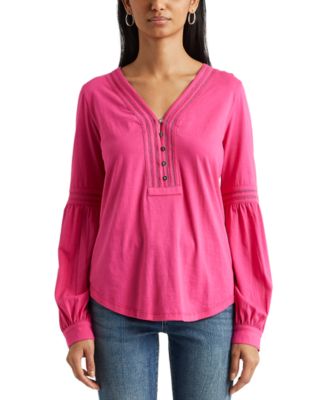macy's ralph lauren petite tops
