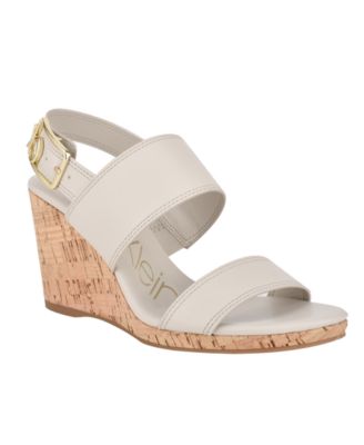 calvin klein women's bellemine wedge sandals