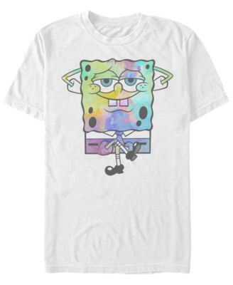 Мужская акварельная футболка Fifth Sun Bob с коротким рукавом Crew белого цвета