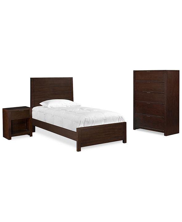 Furniture Tribeca Twin 3-Pc. Bedroom Set, Created for Macy&#39;s, (Bed, Nightstand & Chest ...