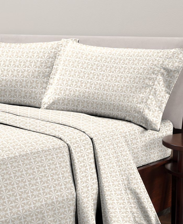 Sanders Printed Microfiber Twin 3Pc Sheet Set, Created for Macy's