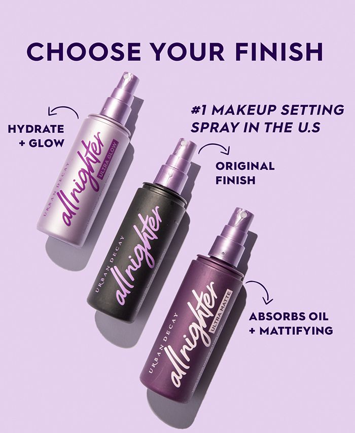 Urban Decay All Nighter Ultra Glow Makeup Setting Spray, 4oz. & Reviews Makeup Beauty Macy