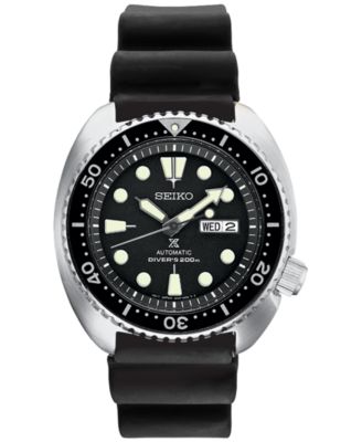 Мужские автоматические часы Prospex Diver Seiko с черным силиконовым ремешком 45 мм