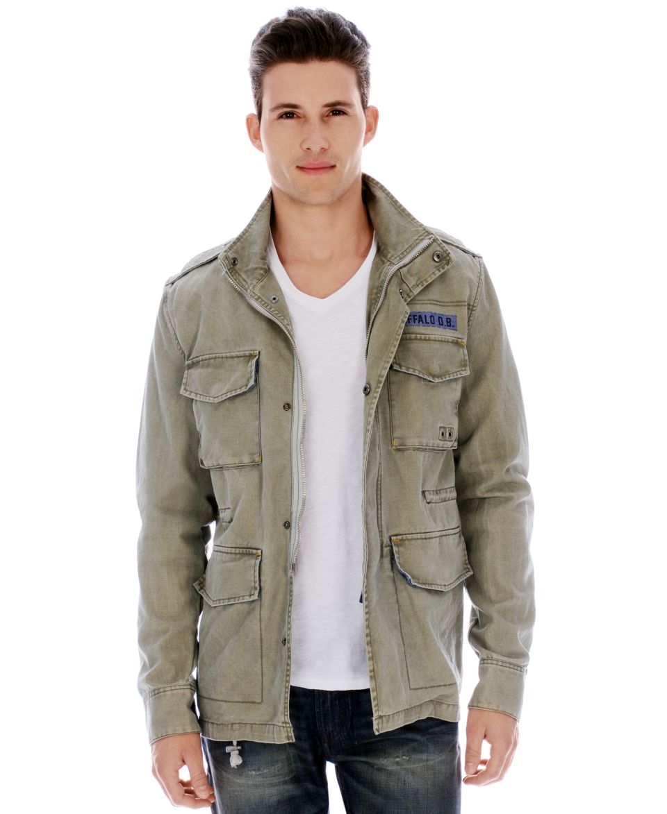 Buffalo David Bitton Jirmy Snap Button Military Jacket