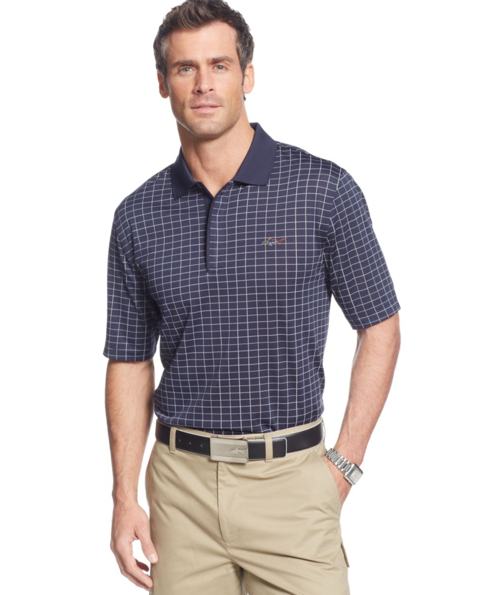 Greg Norman SHARK for Tasso Elba Slim Fit Textured Grid Performance