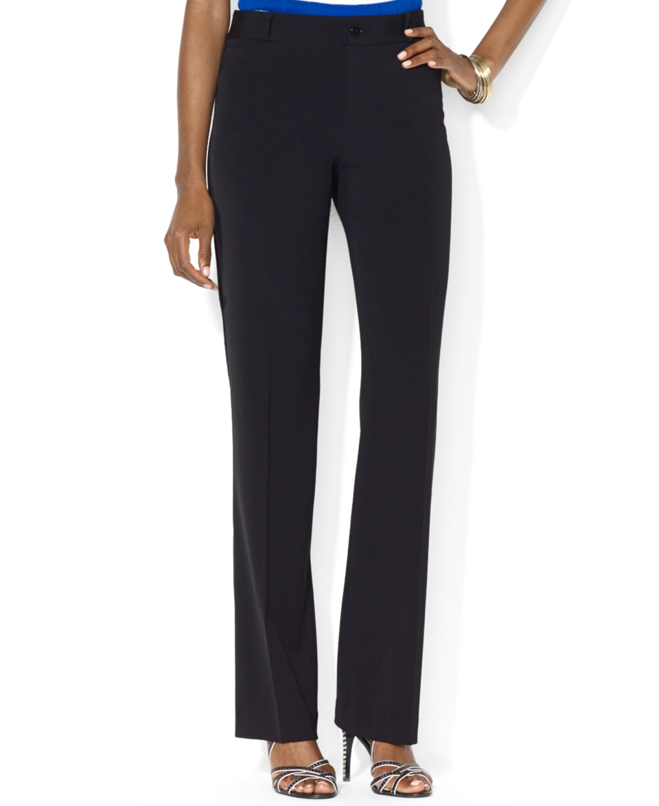 Lauren Ralph Lauren Straight Leg Stretch Wool Pants   Pants & Capris   Women