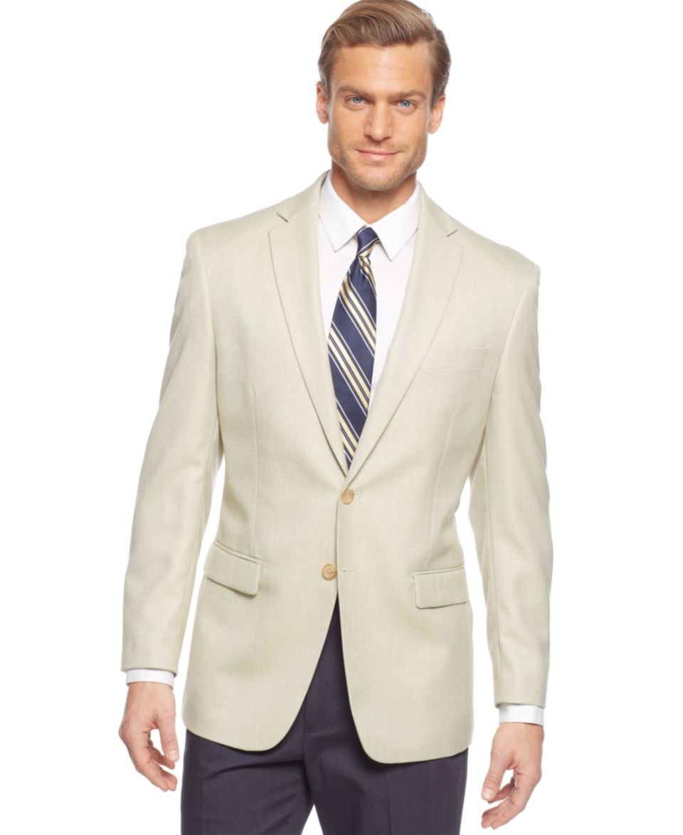 Cubavera Blazer, Linen Blend Herringbone Blazer   Blazers & Sport Coats   Men