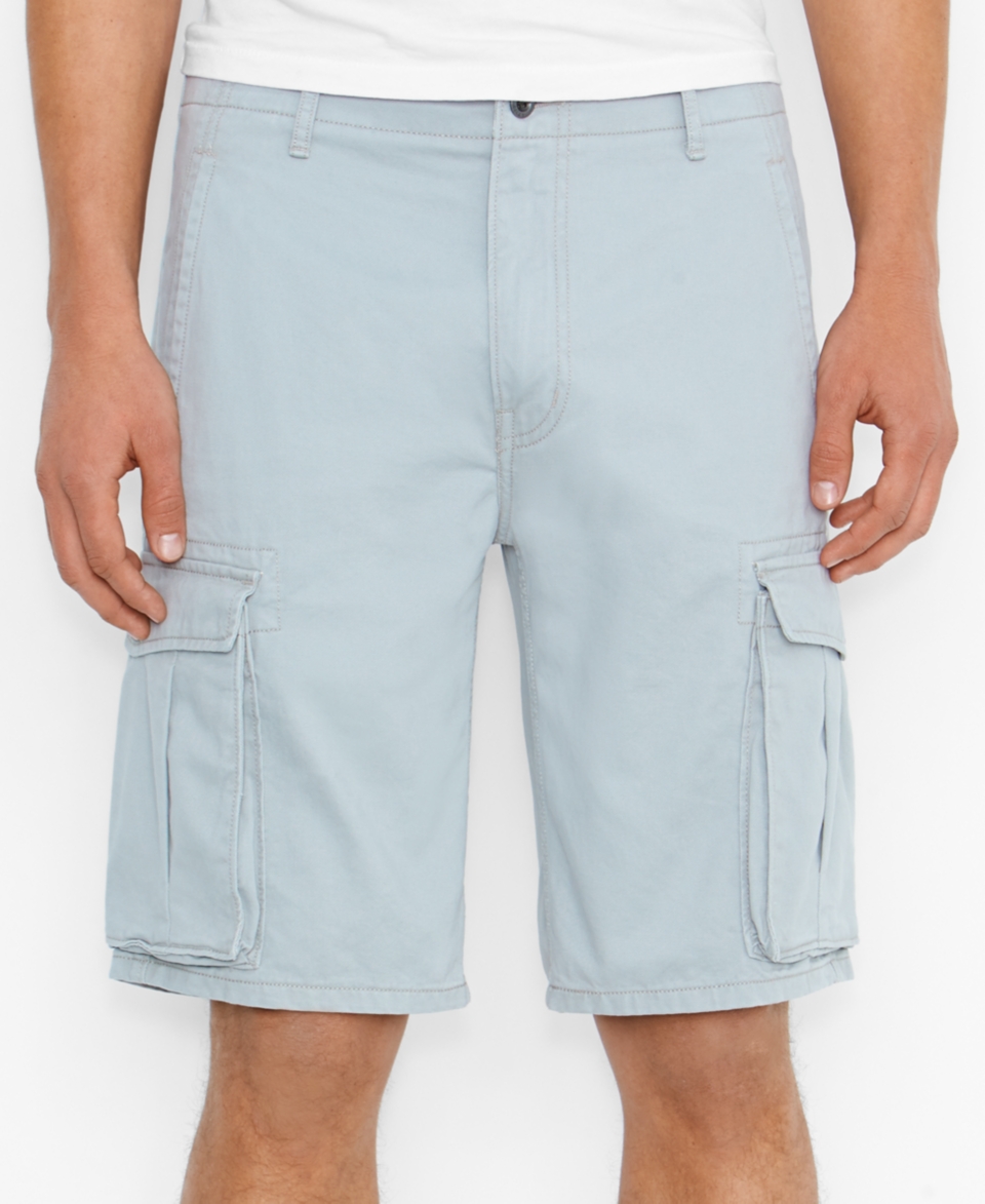 Levis Limestone Grey Twill Ace Cargo Shorts   Shorts   Men