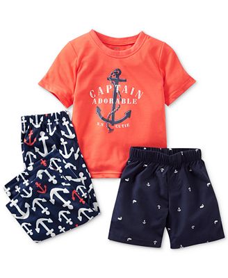 Carter's Little Boys' 3-Piece Anchor Pajamas - Kids - Macy's