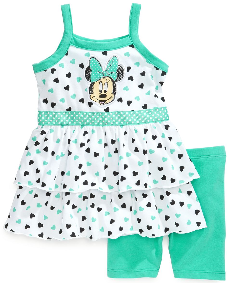 Nannette Baby Girls 2 Piece Minnie Mouse Tank & Shorts Set