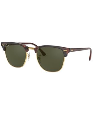 Солнцезащитные очки Ray-Ban Унисекс с низкой переносицей, RB3016F CLUBMASTER CLASSIC 55