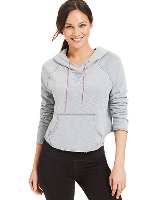 Under Armour Rollick French-Terry Cropped Hoodie - Tops - Women - Macy's