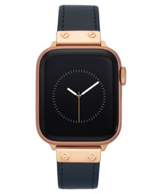 Женский темно-синий ремешок из натуральной кожи Anne Klein для Apple Watch® 42 мм (серия 10) и 38/40/41 мм