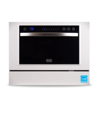 Компактная посудомоечная машина BLACK+DECKER BCD6W с рабочей поверхностью, 6 мест, Белый