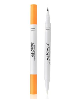 Жидкая подводка для глаз Meloway Super Black Eyeliner - Remover 2-В-1 с ручкой для снятия макияжа