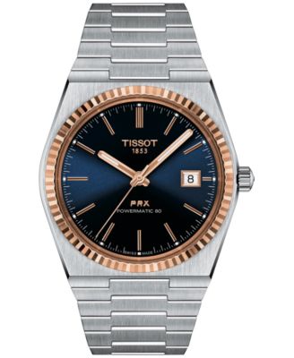 Мужские часы Tissot PRX Powermatic 80 с автоматическим управлением на браслете из нержавеющей стали 40 мм