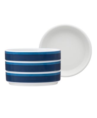 Мини-тарелки Noritake ColorStax в полоску, набор из 4 штук