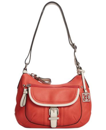 Giani Bernini Pebble Leather Double Entry Hobo Bag - Handbags ...