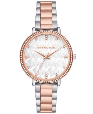 Женские двухцветные часы-браслет Michael Kors Pyper с тремя стрелками, 38 мм