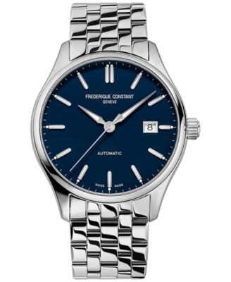 Мужские швейцарские часы Frederique Constant с автоматическим управлением на браслете из нержавеющей стали 40 мм