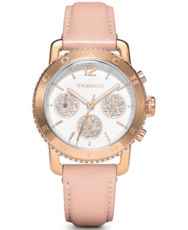COACH WOMEN'S LEGACY SPORT BREAST CANCER AWARENESS PINK LEATHER STRAP ...