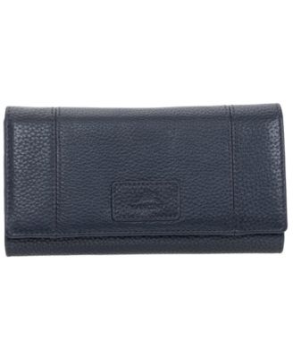 Женский кошелек с RFID-защитой Trifold Wing из коллекции Mancini Womens Pebbled Collection 13990₽