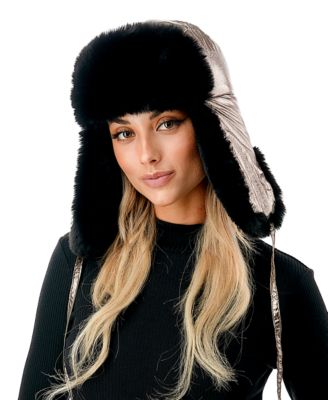 Женская шапка-траппер из металлического искусственного меха Marcus Adler 12190₽
