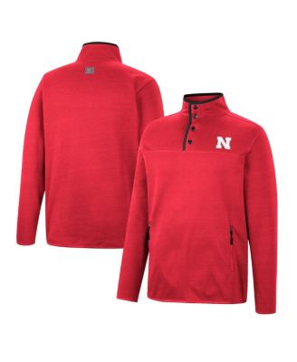 Мужская куртка Colosseum Scarlet Nebraska Huskers Rebound с застежкой на четыре пуговицы
