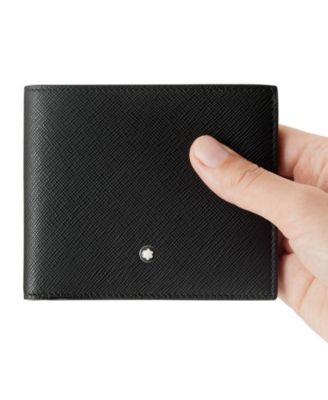 Портновский кожаный бумажник Montblanc черного цвета