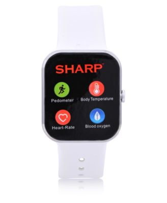 Умные часы Sharp Унисекс из белого силикона Smart Watch 38 мм