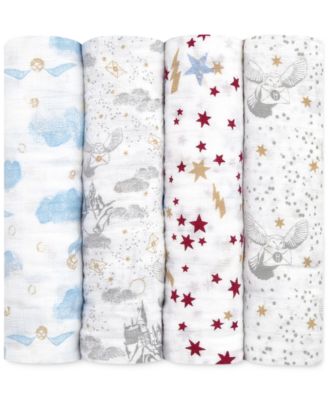 пеленки aden by aden + anais для новорожденных мальчиков или девочек в стиле Гарри Поттер, упаковка из 4 штук