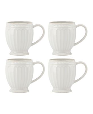 Кружки Lenox French Perle Groove, набор из 4 кружек