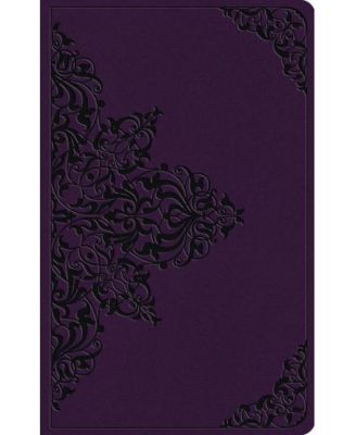 Библия ESV с крупным шрифтом Thinline (Трутон, лаванда, филигранный дизайн) от Crossway