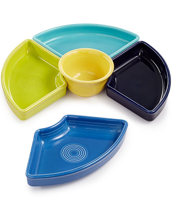 Fiesta Mixed Cool Colors 5Piece Entertaining Set & Reviews Serveware